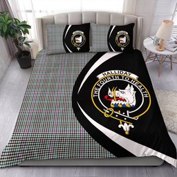 ScotsTee Shop Scottish Halliday (Holliday) Modern Clan Badge Tartan Bedding Set Circle Style