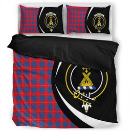 ScotsTee Shop Scottish Galloway Red Clan Badge Tartan Bedding Set Circle Style