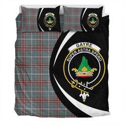 ScotsTee Shop Scottish Gayre Weathered Clan Badge Tartan Bedding Set Circle Style