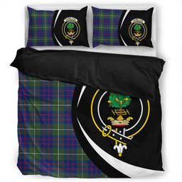 ScotsTee Shop Scottish Hamilton of Clayton Modern Clan Badge Tartan Bedding Set Circle Style