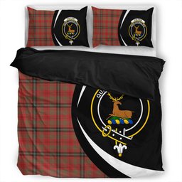 ScotsTee Shop Scottish Fulton 1999 Weathered Clan Badge Tartan Bedding Set Circle Style