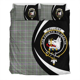 ScotsTee Shop Scottish Halliday (Holliday) Ancient Clan Badge Tartan Bedding Set Circle Style