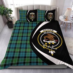 ScotsTee Shop Scottish Graham of Menteith Ancient Clan Badge Tartan Bedding Set Circle Style