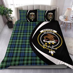 ScotsTee Shop Scottish Graham of Montrose Modern Clan Badge Tartan Bedding Set Circle Style