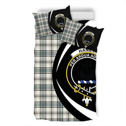 ScotsTee Shop Scottish Haney Weathered Clan Badge Tartan Bedding Set Circle Style