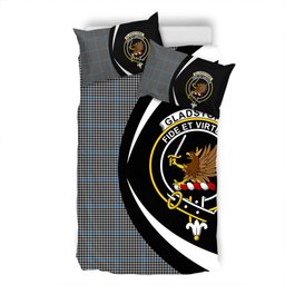 ScotsTee Shop Scottish Gladstone Clan Badge Tartan Bedding Set Circle Style