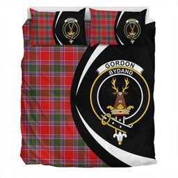 ScotsTee Shop Scottish Gordon of Abergeldie Modern Clan Badge Tartan Bedding Set Circle Style