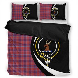 ScotsTee Shop Scottish Fraser of Reelig Weathered Clan Badge Tartan Bedding Set Circle Style