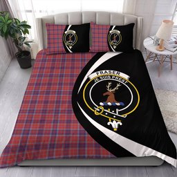 ScotsTee Shop Scottish Fraser of Reelig Weathered Clan Badge Tartan Bedding Set Circle Style