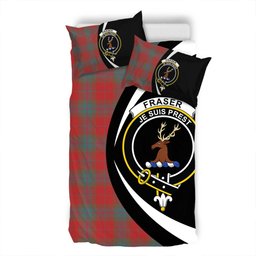 ScotsTee Shop Scottish Fraser of Boblainy Hugh Weathered Clan Badge Tartan Bedding Set Circle Style