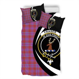 ScotsTee Shop Scottish Fraser of Reelig Ancient Clan Badge Tartan Bedding Set Circle Style
