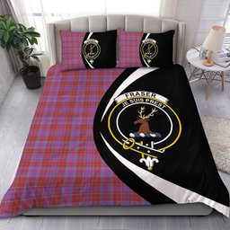 ScotsTee Shop Scottish Fraser of Reelig Ancient Clan Badge Tartan Bedding Set Circle Style