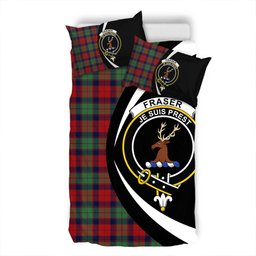 ScotsTee Shop Scottish Fraser of Altyre Modern Clan Badge Tartan Bedding Set Circle Style