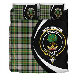 ScotsTee Shop Scottish Hamilton of Brandon Ancient Clan Badge Tartan Bedding Set Circle Style