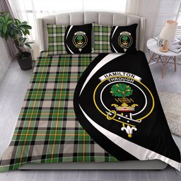 ScotsTee Shop Scottish Hamilton of Brandon Ancient Clan Badge Tartan Bedding Set Circle Style