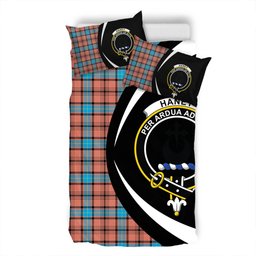 ScotsTee Shop Scottish Haney Dress Modern Clan Badge Tartan Bedding Set Circle Style