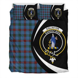 ScotsTee Shop Scottish Eglinton District (Montgomery of Ayrshire) Ancient Clan Badge Tartan Bedding Set Circle Style