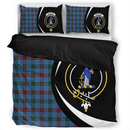 ScotsTee Shop Scottish Eglinton District (Montgomery of Ayrshire) Ancient Clan Badge Tartan Bedding Set Circle Style