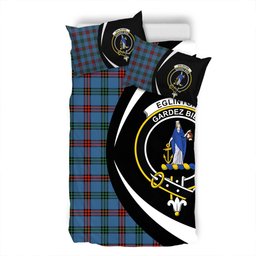 ScotsTee Shop Scottish Eglinton District (Montgomery of Ayrshire) Ancient Clan Badge Tartan Bedding Set Circle Style