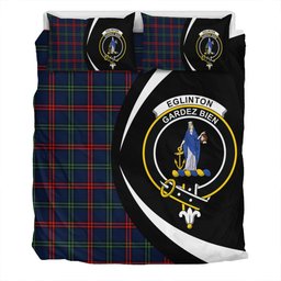 ScotsTee Shop Scottish Eglinton District (Montgomery of Ayrshire) Modern Clan Badge Tartan Bedding Set Circle Style
