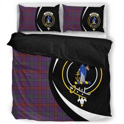 ScotsTee Shop Scottish Eglinton District (Montgomery of Ayrshire) Weathered Clan Badge Tartan Bedding Set Circle Style