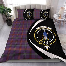ScotsTee Shop Scottish Eglinton District (Montgomery of Ayrshire) Weathered Clan Badge Tartan Bedding Set Circle Style