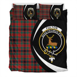 ScotsTee Shop Scottish Fulton 1999 Modern Clan Badge Tartan Bedding Set Circle Style