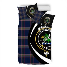 ScotsTee Shop Scottish Crichton (Creighton) Modern Clan Badge Tartan Bedding Set Circle Style