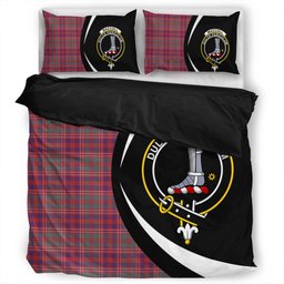 ScotsTee Shop Scottish MacColl (MacCall) Weathered Clan Badge Tartan Bedding Set Circle Style