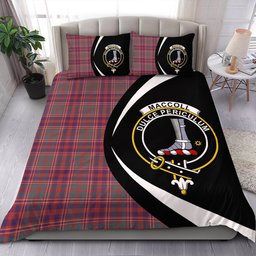 ScotsTee Shop Scottish MacColl (MacCall) Weathered Clan Badge Tartan Bedding Set Circle Style