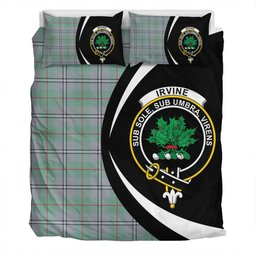 ScotsTee Shop Scottish Irvine of Glentulchan Ancient Clan Badge Tartan Bedding Set Circle Style