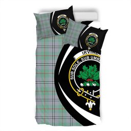 ScotsTee Shop Scottish Irvine of Glentulchan Ancient Clan Badge Tartan Bedding Set Circle Style