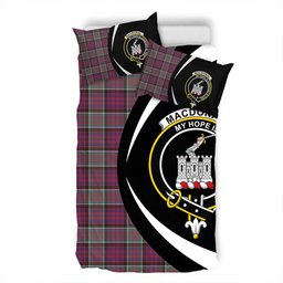 ScotsTee Shop Scottish MacDonald of Clanranald Weathered Clan Badge Tartan Bedding Set Circle Style