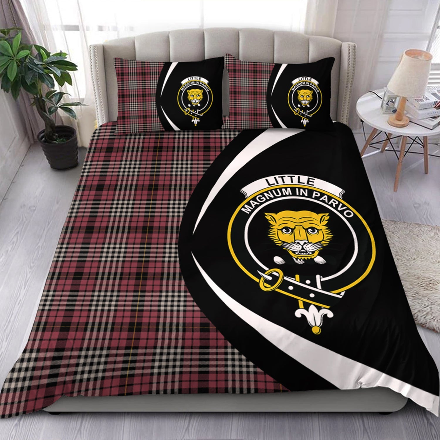ScotsTee Shop Scottish Little of Morton Rigg Ancient Clan Badge Tartan Bedding Set Circle Style