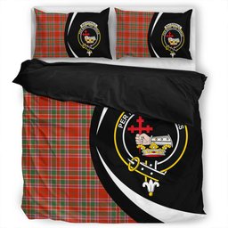 ScotsTee Shop Scottish MacDonald of Lochmaddy (Donald of Loch Mhaddy) Anceint Clan Badge Tartan Bedding Set Circle Style