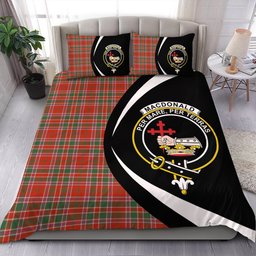 ScotsTee Shop Scottish MacDonald of Lochmaddy (Donald of Loch Mhaddy) Anceint Clan Badge Tartan Bedding Set Circle Style