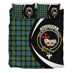 ScotsTee Shop Scottish MacDonald of Borrodale (Donald Borrodale Historic) Ancient Clan Badge Tartan Bedding Set Circle Style