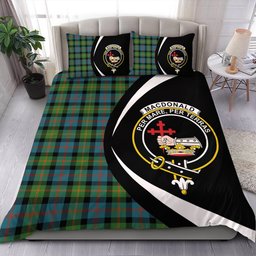 ScotsTee Shop Scottish MacDonald of Borrodale (Donald Borrodale Historic) Ancient Clan Badge Tartan Bedding Set Circle Style
