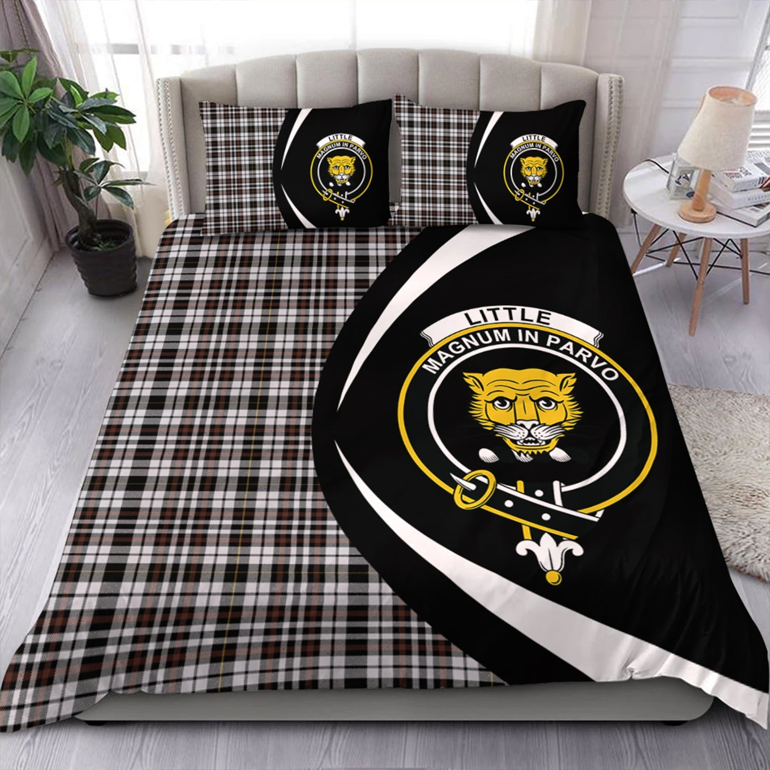 ScotsTee Shop Scottish Little Arisaid Modern Clan Badge Tartan Bedding Set Circle Style