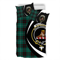 ScotsTee Shop Scottish MacAulay of Lewis Modern Clan Badge Tartan Bedding Set Circle Style