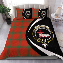 ScotsTee Shop Scottish MacDonald of Sleat (Donald Lord MacDonald) Ancient Clan Badge Tartan Bedding Set Circle Style