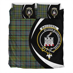 ScotsTee Shop Scottish MacDonald of Clanranald Ancient Clan Badge Tartan Bedding Set Circle Style