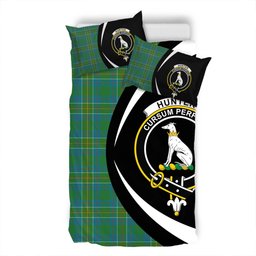 ScotsTee Shop Scottish Hunter of Hunterston (Galbraith of Hunterston) Ancient Clan Badge Tartan Bedding Set Circle Style