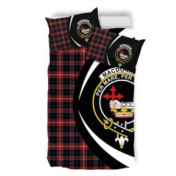 ScotsTee Shop Scottish MacDonald Sir John A (Donald Sir John A) Modern Clan Badge Tartan Bedding Set Circle Style