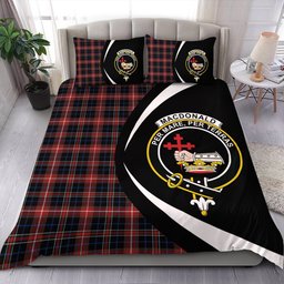 ScotsTee Shop Scottish MacDonald Sir John A (Donald Sir John A) Modern Clan Badge Tartan Bedding Set Circle Style