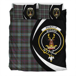 ScotsTee Shop Scottish Huntly Gordon Gathering 2000 Weathered Clan Badge Tartan Bedding Set Circle Style