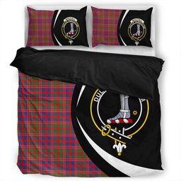 ScotsTee Shop Scottish MacColl (MacCall) Modern Clan Badge Tartan Bedding Set Circle Style