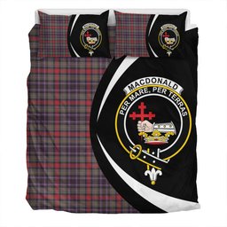 ScotsTee Shop Scottish MacDonald of P.E. Island (Donald of P.E. Island) Weathered Clan Badge Tartan Bedding Set Circle Style