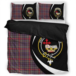 ScotsTee Shop Scottish MacDonald of P.E. Island (Donald of P.E. Island) Weathered Clan Badge Tartan Bedding Set Circle Style
