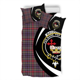 ScotsTee Shop Scottish MacDonald of P.E. Island (Donald of P.E. Island) Weathered Clan Badge Tartan Bedding Set Circle Style